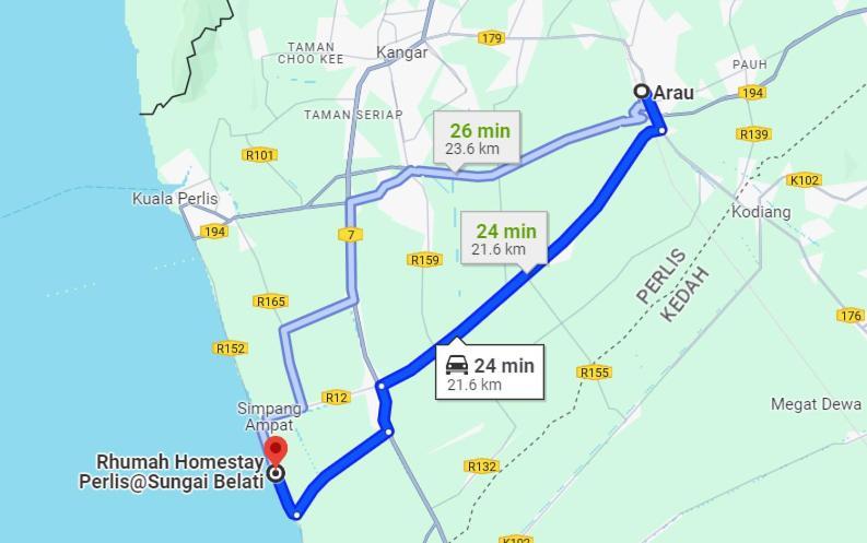 Simpang Empat  Rhumah Sungai Belatiヴィラ エクステリア 写真